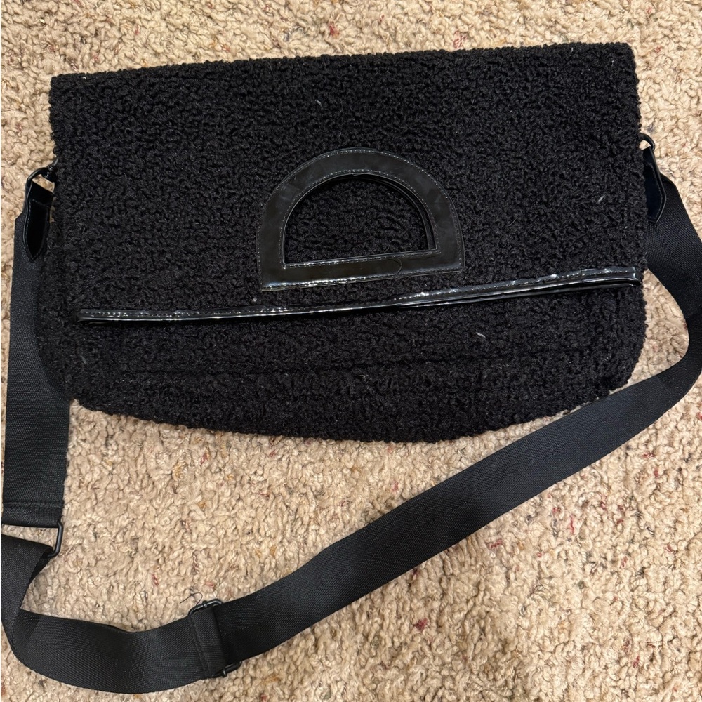 BEIS Black Textured Crossbody Bag